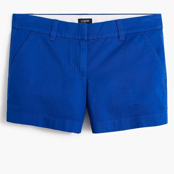 J. Crew 3.5" Classic Chino Short Regal Blue Women's Size 6 NWT - Picture 3 of 7